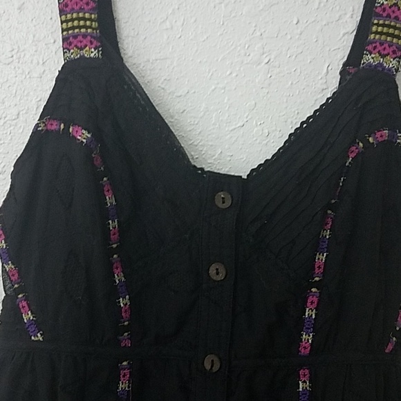 𝅺free people new romantics XS black dress boho - Picture 3 of 8